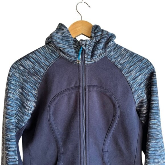 CNA yes Lululemon Scuba Hoodie Inkwell Blue Cotton Fleece Size - Picture 7 of 15